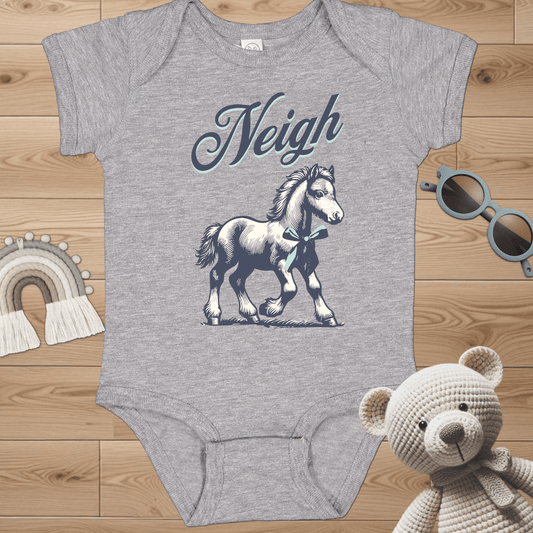 Foal with Green Bow Infant Bodysuit